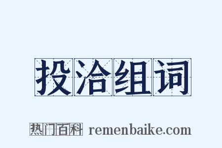投洽组词是什么意思的图片
